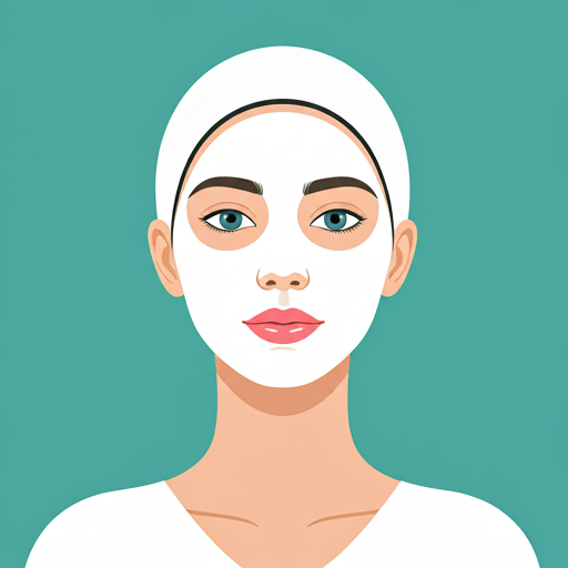 An editorial spa composition evoking a facial ritual with botanical softness.